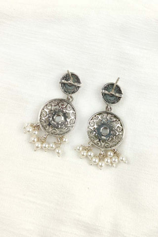 crystal stone earrings - Johny Silver