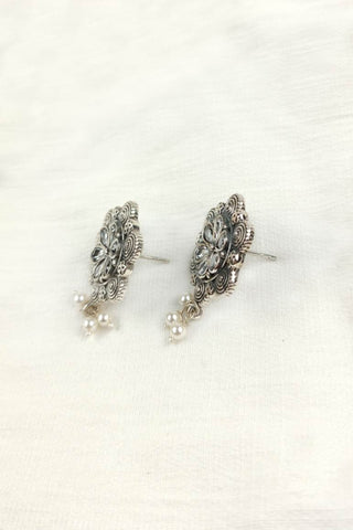 silver flower earrings - Johny Silver