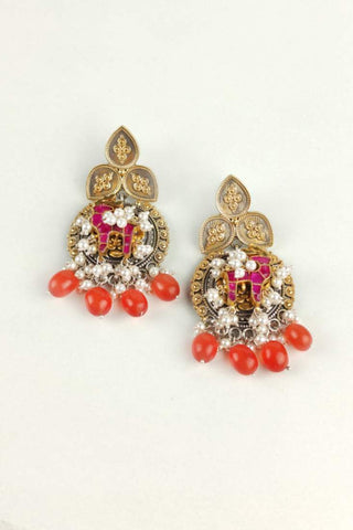 pachi kundan earrings - Johny Silver