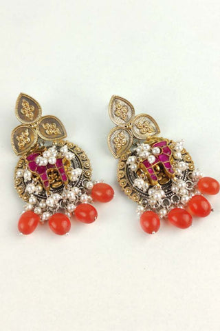 pachi kundan earrings - Johny Silver