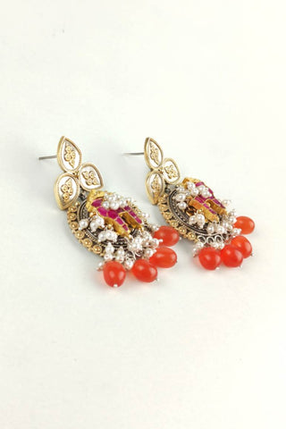 pachi kundan earrings - Johny Silver