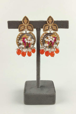 pachi kundan earrings - Johny Silver