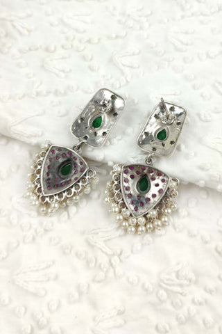 triangle shape earrings - Johny Silver