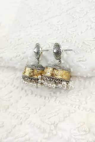 antique jhumka earrings - Johny Silver