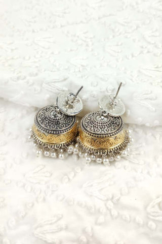 antique jhumka earrings - Johny Silver