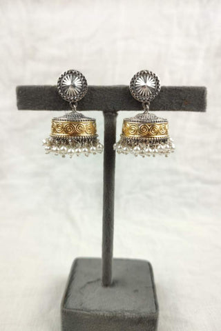antique jhumka earrings - Johny Silver