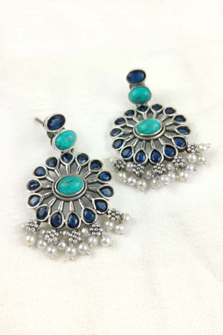 blue stone earrings - Johny Silver