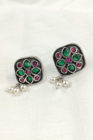 unique silver stud earrings - Johny Silver