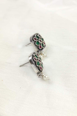 unique silver stud earrings - Johny Silver