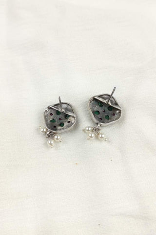 unique silver stud earrings - Johny Silver