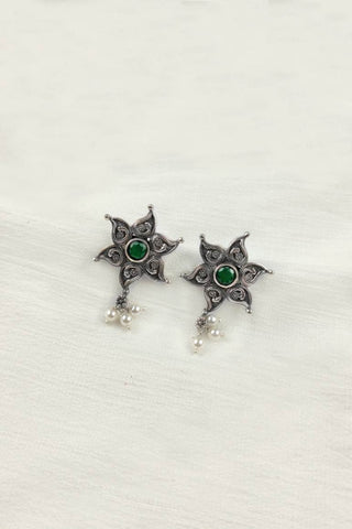 mango stud earrings || mango silver earrings - Johny Silver
