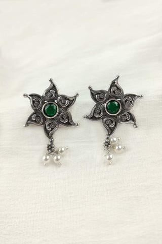 mango stud earrings || mango silver earrings - Johny Silver