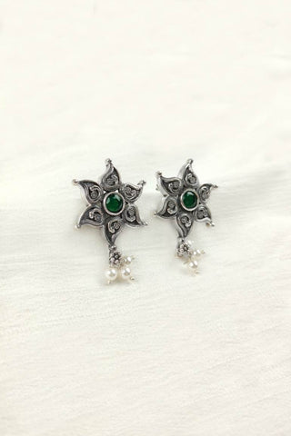 mango stud earrings || mango silver earrings - Johny Silver