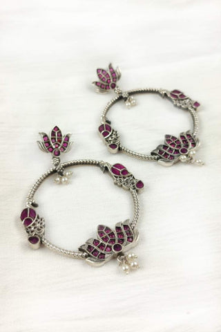 lotus chandbali || bollywood chandbali earrings - Johny Silver