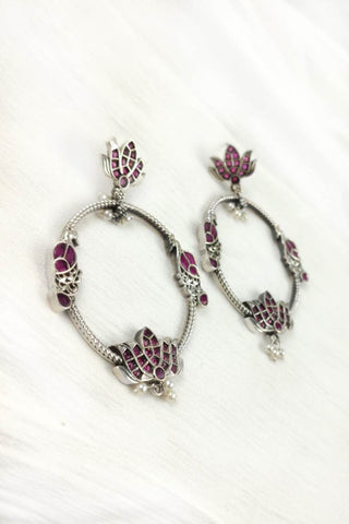 lotus chandbali || bollywood chandbali earrings - Johny Silver