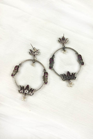 lotus chandbali || bollywood chandbali earrings - Johny Silver