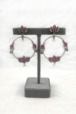 lotus chandbali || bollywood chandbali earrings - Johny Silver