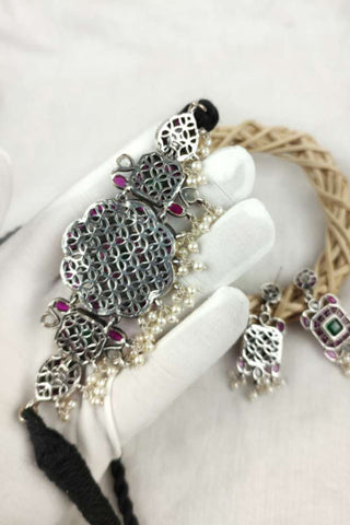 kemp stone choker necklace - Johny Silver