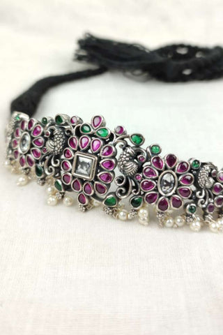 peacock design choker necklace - Johny Silver