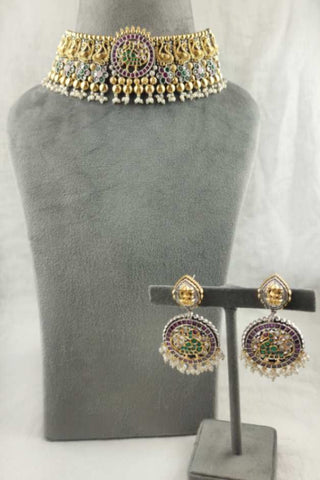 traditional antique choker necklace gold - Johny Silver