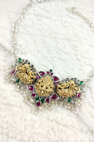 peacock choker kemp stone choker necklace - Johny Silver