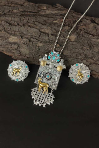 deer pendant | pendant with chain - Johny Silver