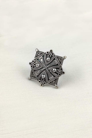 oxidised ring for women - Johny Silver