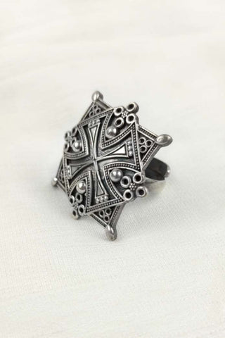 oxidised ring for women - Johny Silver