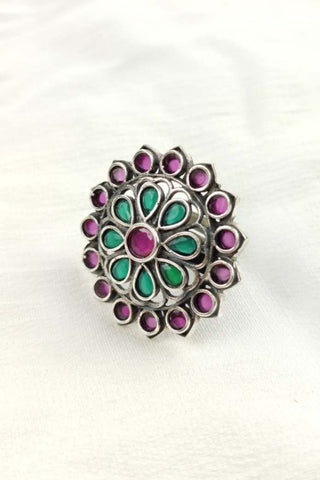women's flower ring - Johny Silver