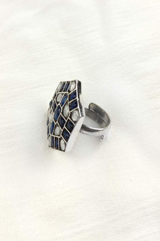 hexagon shape ring - Johny Silver