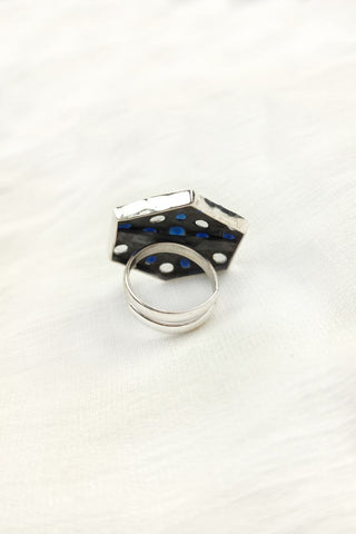 hexagon shape ring - Johny Silver