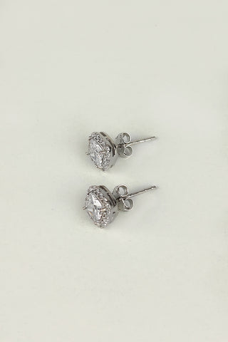 square stud earrings | princess cut stud earring - Johny Silver