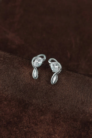 infinity stud earrings | cubic zirconia stud earrings - Johny Silver