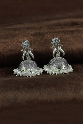 peacock design jhumka earrings