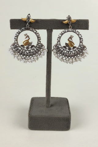 antique chandbali earrings - Johny Silver