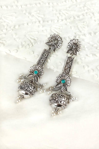 handmade long earrings || turquoise long earrings