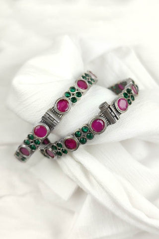 silver stone bangles - Johny Silver