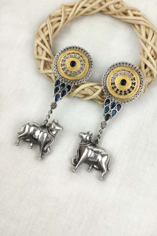 cow pattern earrings