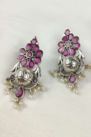 flower charm earrings