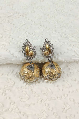 silver jhumka design antique silver jhumka earrings