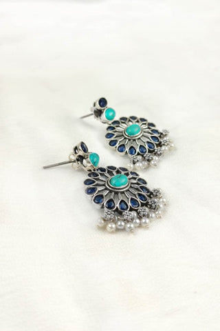 blue stone earrings - Johny Silver