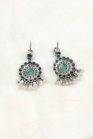 blue stone earrings - Johny Silver