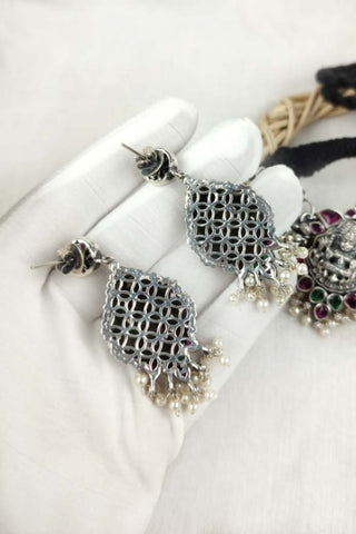 silver temple earrings