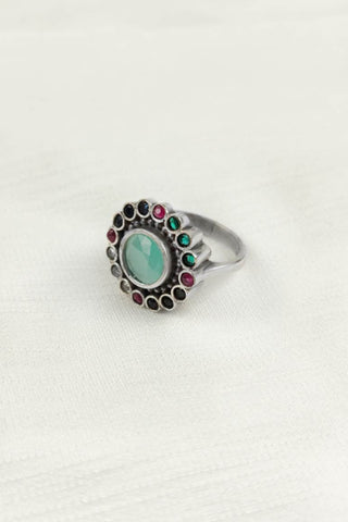 multicolour stone ring