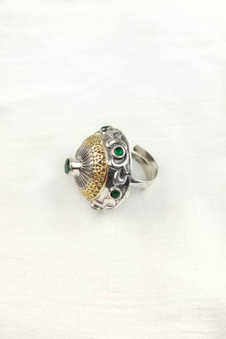 silver dome ring womens